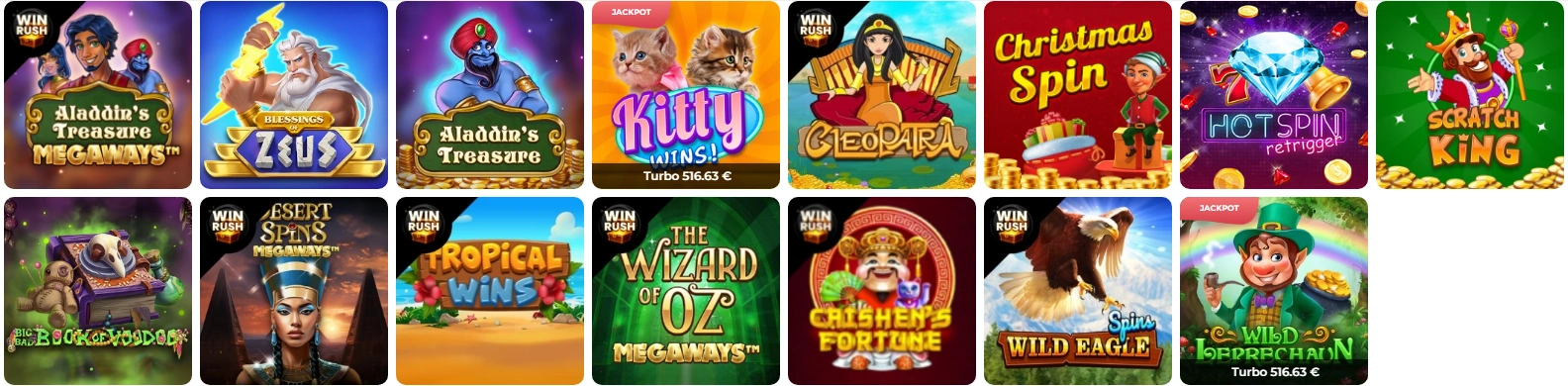 Populaires Slots et Jeux de Grattage